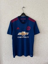 Manchester United 2016/17 Away Jersey Football Shirt  Adidas Blue Men’s Sz S