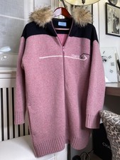 Prada  Oversized(38-48) Wool Bomber Jacket With Fur On The Hood (38 Size Italy)