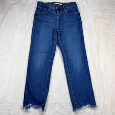 Levis Jeans Womens Size 28 27x25 Blue 724 High Rise Straight Crop Denim
