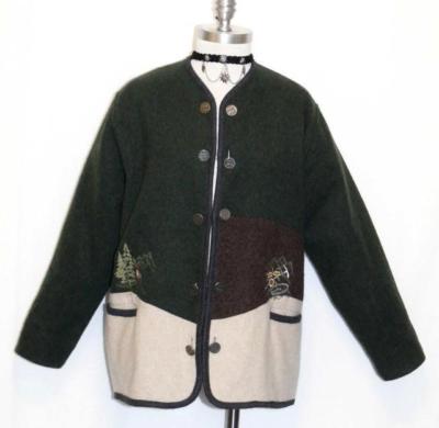 SUBTIROL Boiled WOOL Winter Jacket SWEATER German Coat Women WARM Walk B47'' 16 L