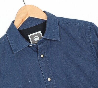 G-STAR TYPE C CLEAN Slim Fit Denim Shirt Men Size S Long Sleeve VR0773