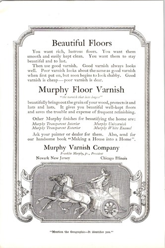 Antique 1917 Ad Murphy Floor Varnish Newark NJ Chicago IL Beautiful Floors - Picture 2 of 4