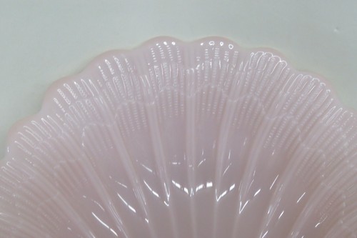 Cambridge Crown Tuscan Style Pink Milk Glass Sea Shell Large Footed Bowl 2951B - Picture 9 of 16
