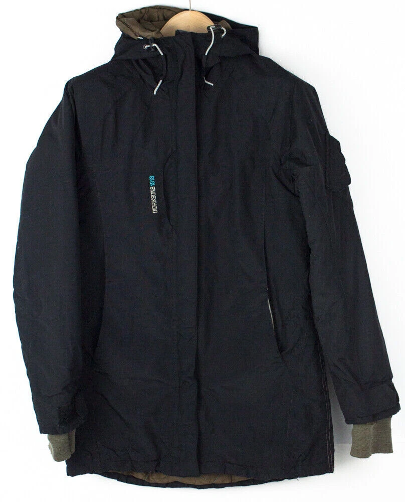 Parka Femme Didriksons Microtech - Taille L (~40) - Capuche Isolée Noire - Occasion Très Bon état