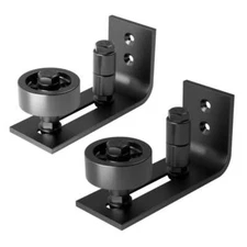 WINSOON Sliding Barn Door Floor Guide Wall Mounted Hardware for Flush Bottom Adj