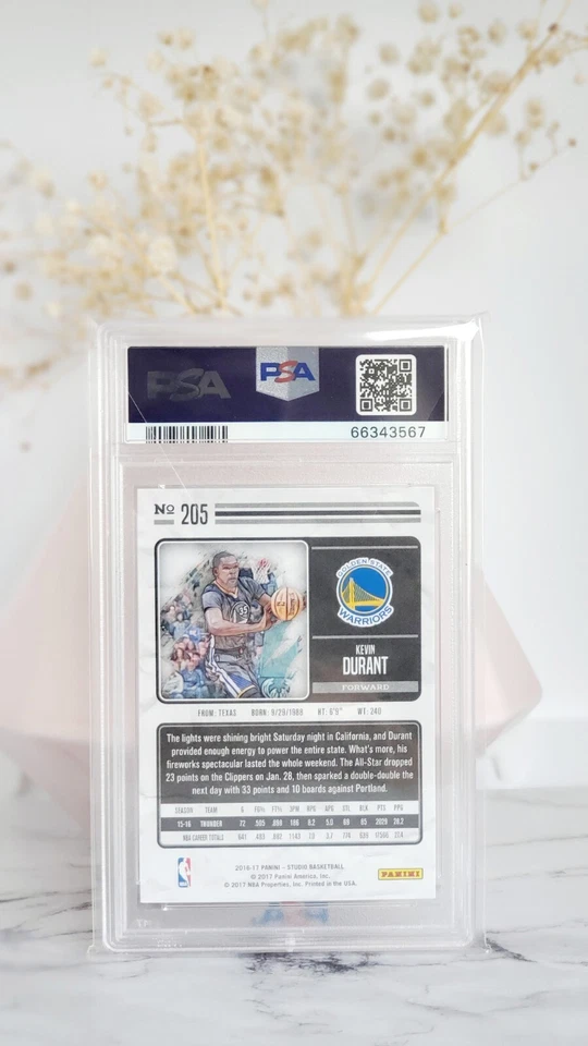 2016-17 Panini Studio Kevin Durant SSP High Number Sketch PSA 10 Gem Mint! - Image 2 of 2