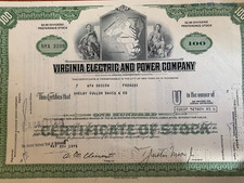 Aktie Wertpapier USA Virginia Electric and Power Company gr&uuml;n