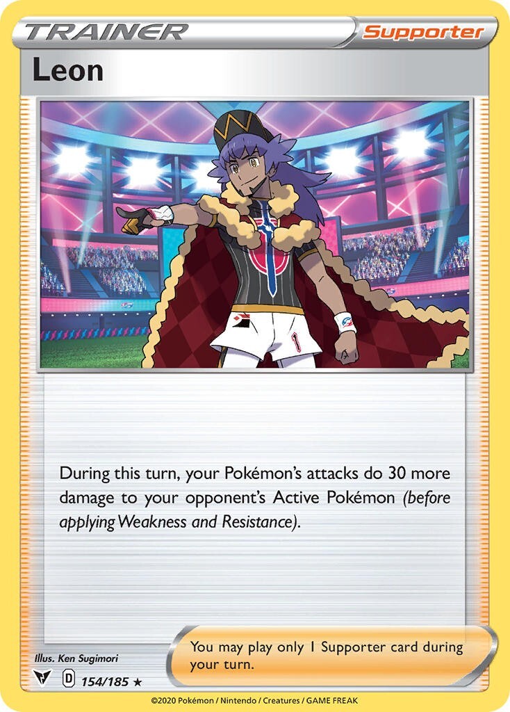 Pokémon TCG Leon 154/185 - Rare - Vivid Voltage NM/M | eBay