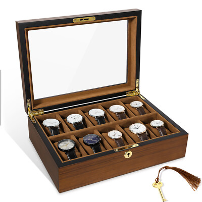 Uhrenbox Uhrenkoffer Für 10 12 Uhren Uhrenkasten Uhrenschatulle
