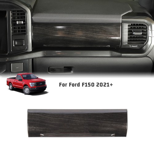 Black Wood Grain Dashboard Copilot Panel Decor Trim Cover For Ford