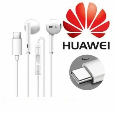 Auricolari Kit Mani Libere Huawei Connessione USB Tipo C, Microfono E Telecomando - Bianco - Italiano