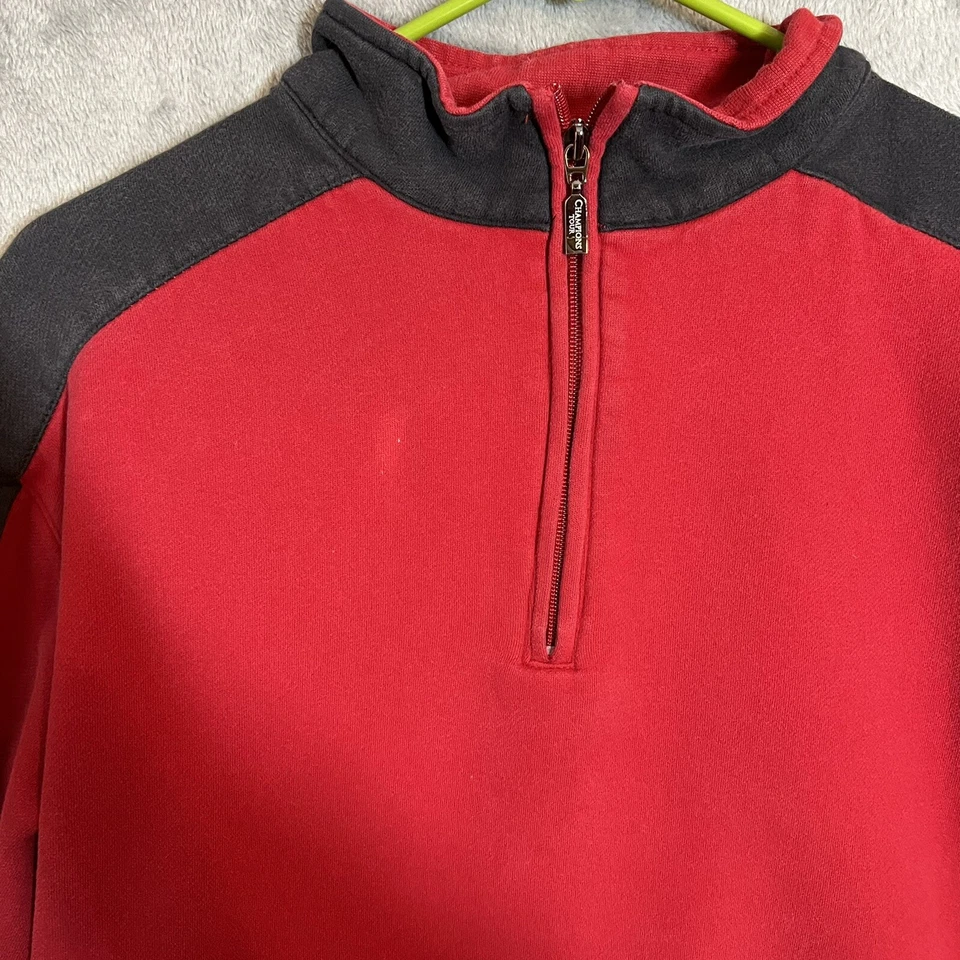 Sudadera Champions Tour Golf 2 Tonos Cuarto Rojo 1/4 Cremallera Manga Larga - Grande Foto 3 de 4