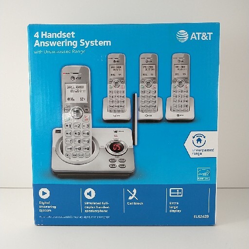 AT&T 4 Handset Answering System EL52429 White and Gray for sale online ...