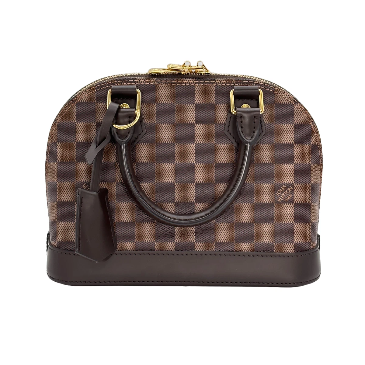 Louis Vuitton Brown, Pattern Print Monogram Alma Bb w/ Strap