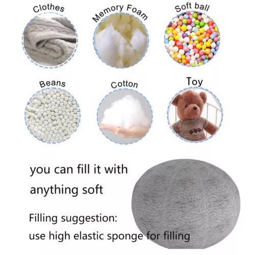 5FT Giant Bean Bag Sofa Memory Living Room Chair Microsuede Soft Protect Cover - Picture 5 of 9
