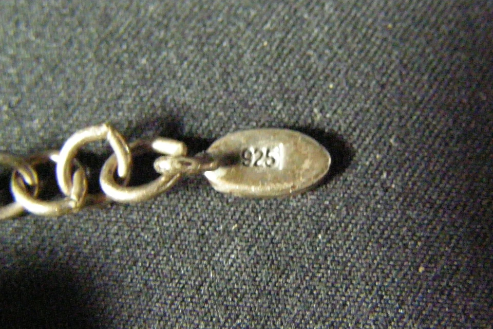 COLLAR PEPITA TURQUESA GRUESA AUDAZ PLATA ESTERLINA BARSA 124 gramos Foto 4 de 4