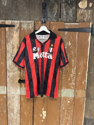 AC Milan Home Shirt 1993-94 Jersey Top Football Soccer Team Game