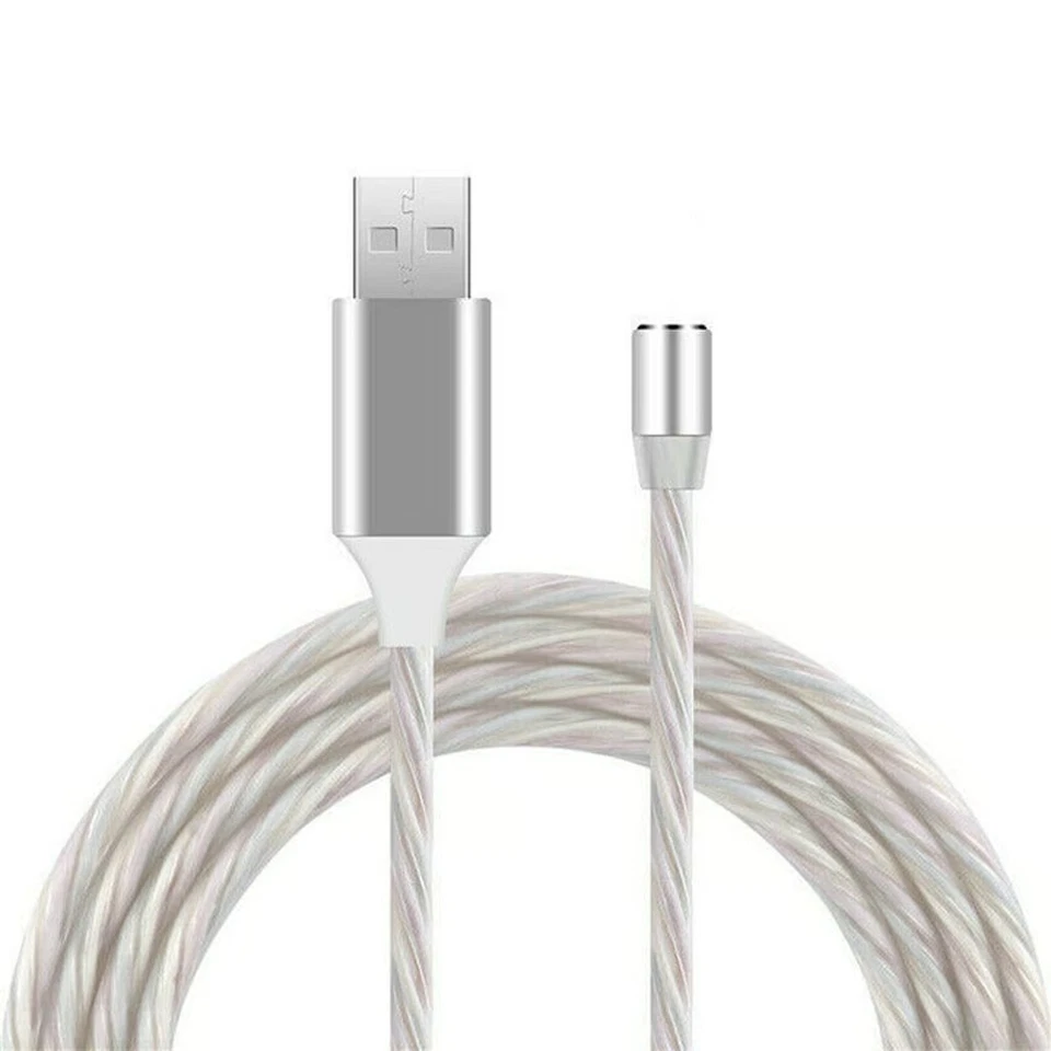 Cable de Carga Universal LED~Flujo con 3 Puntas Magnéticas⚡USB-C⚡Iluminación⚡Micro-USB Foto 4 de 4