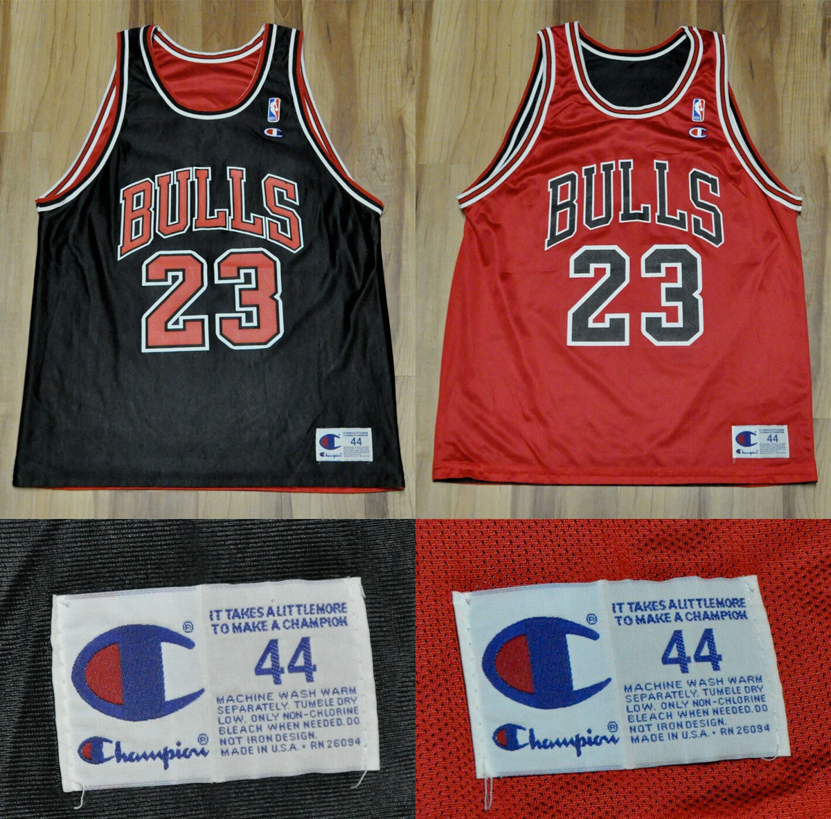 Michael jordan red cheap and black jersey