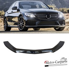 Front Lip For 2015-2018 Benz W205 Amg C43 Amg-line Gloss Black Bumper Spoiler