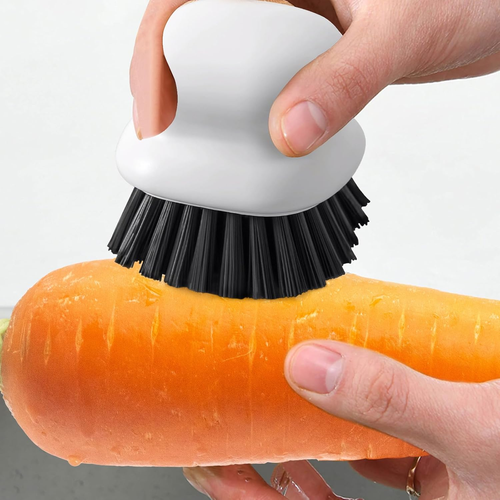 Dish Brush with Handle, Kitchen Scrub Brushes for Cleaning, Dish Scrubber with N - Picture 7 of 12