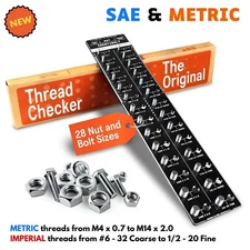 Bolt Nut Thread Checker Gauge Tool SAE/Metric Garage Mechanic Shop Wall Mounted