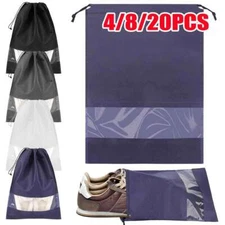 4/8/20Pcs Travel & Daily Shoe Bag Large Non-Woven Drawstring Shoes Storage Bags