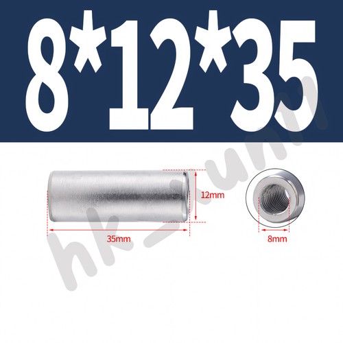 A2 STAINLESS STEEL ALL THREAD SLEEVE ROD BAR STUD ROUND CONNECTOR TUBE LONG NUTS - Picture 91 of 156