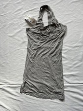 Free for Humanity Damen Top Grau Stickerei Gr. S Neu SM049