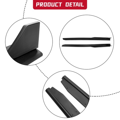 NEW Side Skirt Extension Splitter W/ Winglet GT500 Style For 15-23 Ford Mustang - Picture 2 of 15