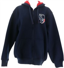 nfl team color poly knit with sherpa lining zip up hoodie