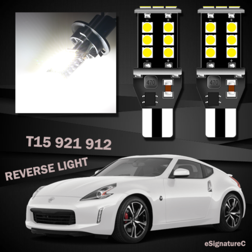 2 x Backup Reverse Light 921 T15 LED Bulb For 2009 - 2018 Nissan 370Z White