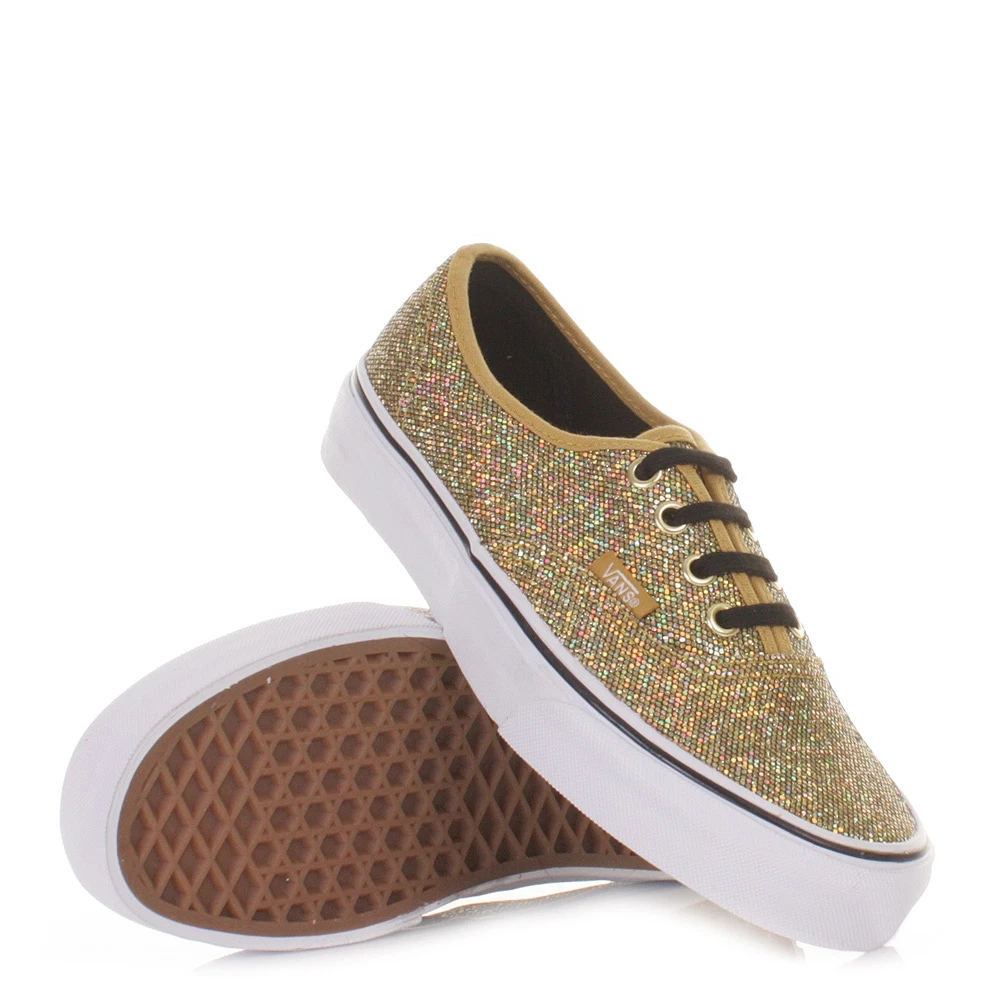 VANS AUTHENTIC GLITTER GOLD MICRO DOTS SHOES MENS 3.5 WOMENS SZ 5 21.5CM NEW ERA