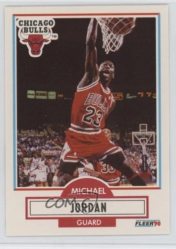 1990-91 Fleer Michael Jordan (Black Line Above Biographical Information) #26 HOF