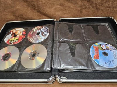 90+ DVd Lot W/ Vaultz Media Binder Briefcase Style 128 CD Capacity