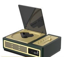 THINKYA R02 Deep Green Retro CD Player 2x1.5W Stereo FM Bluetooth5.0 HiFi Audio