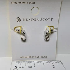 Kendra Scott Traci Silver Huggie Earrings