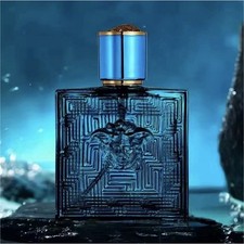 Versace Eros Eau de Toilette Spray for Men Blue Bottle