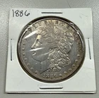 1886 Morgan Silver Dollar $1 – AU About Uncirculated – 90% Silver US Coin