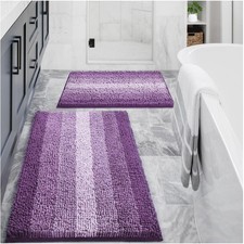 Versatile Chenille Bath Mat Set - Super Comfort, Non-Slip, Perfect for Christmas