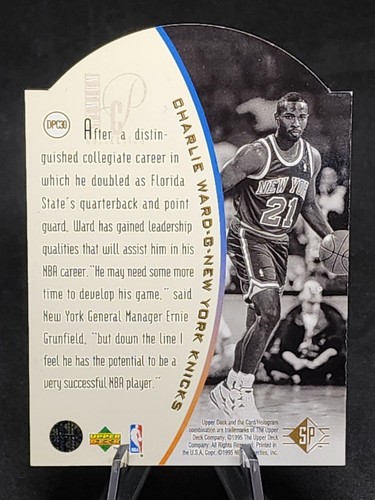 1994-95 Upper Deck SP Premium Collection #DPC30 Charlie Ward New York Knicks - Picture 3 of 3