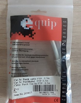 Quip Cat.5e Patchkabel FTP   0,5 m   NEU & OVP