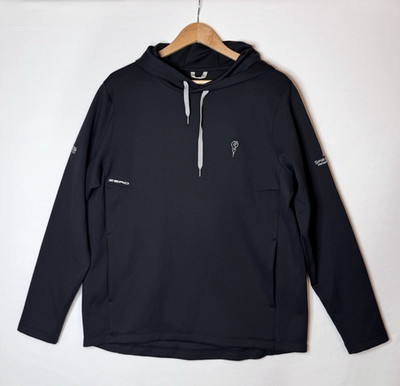Zero Restriction TKO Hoodie Men L Black Golf Performance Pullover Stretch Jacket