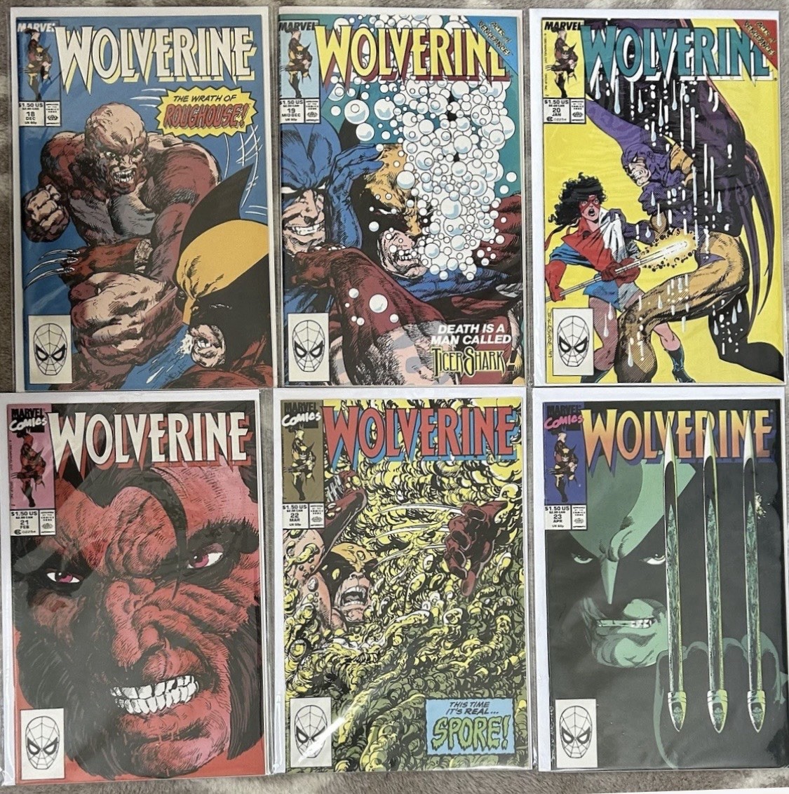 Wolverine #18,19,20,21,22,23 NM Lot John Byrne 1989 Series 1 X-Men Marvel Comics