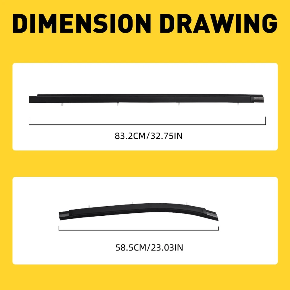 Para Toyota Tacoma 2000 2001-2004 4 piezas puerta delantera y trasera cinturón ventana resistente al clima Foto 3 de 4