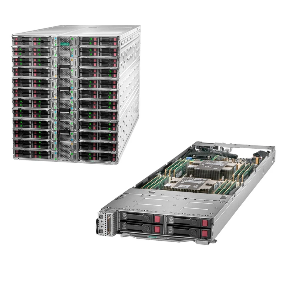 HPE Apollo k6000 Enclosure, 24x XL230k Gen10 Nodes Xeon Gold 5118, 768GB, SATA