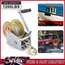 1200LBS Manual Hand Powered Winch Boat Marine Jet Ski Car Trailer With 10M Cable