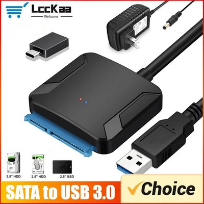 SATA to USB 3.0 Adapter Cable for 2.5 3.5 Inch SSD HDD Converter with UASP