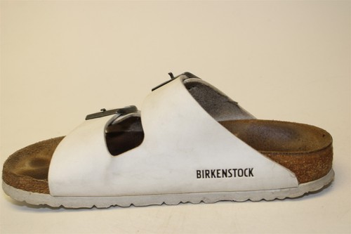 Birkenstock Germany Made Arizona Womens 6 37 White Birko-Flor Slides Sandals - Picture 8 of 24