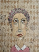 Origi Mixed Media Outsider Art 8x10 painting - “Unapologetically Me”